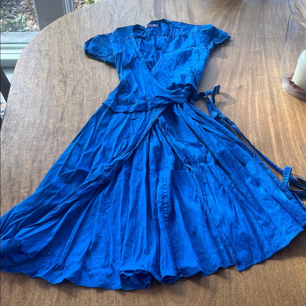 Calypso St. Barth Blue Wrap Dress